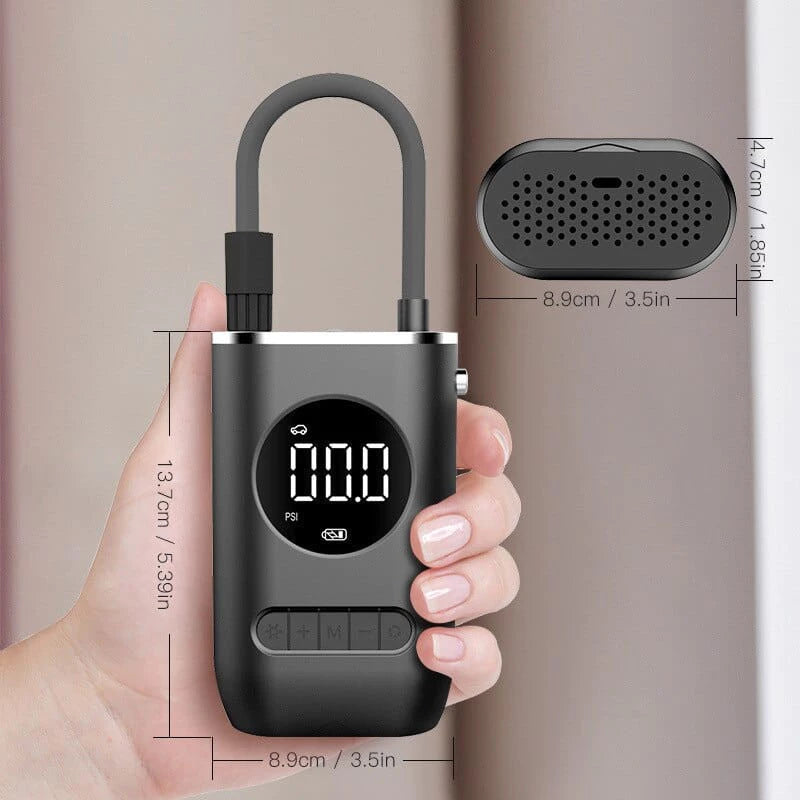 Inflador de Pneus Portátil Mini Sem Fio, Compressor Elétrico para Carro, Moto e Bicicleta