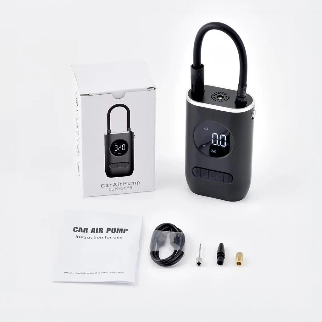 Inflador de Pneus Portátil Mini Sem Fio, Compressor Elétrico para Carro, Moto e Bicicleta