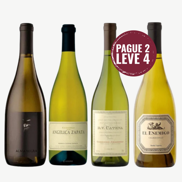 Kit 4 Vinhos Argentino Chardonnay