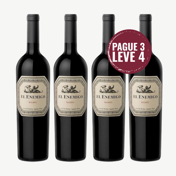 Kit 4 Vinhos Argentino El Enemigo Malbec