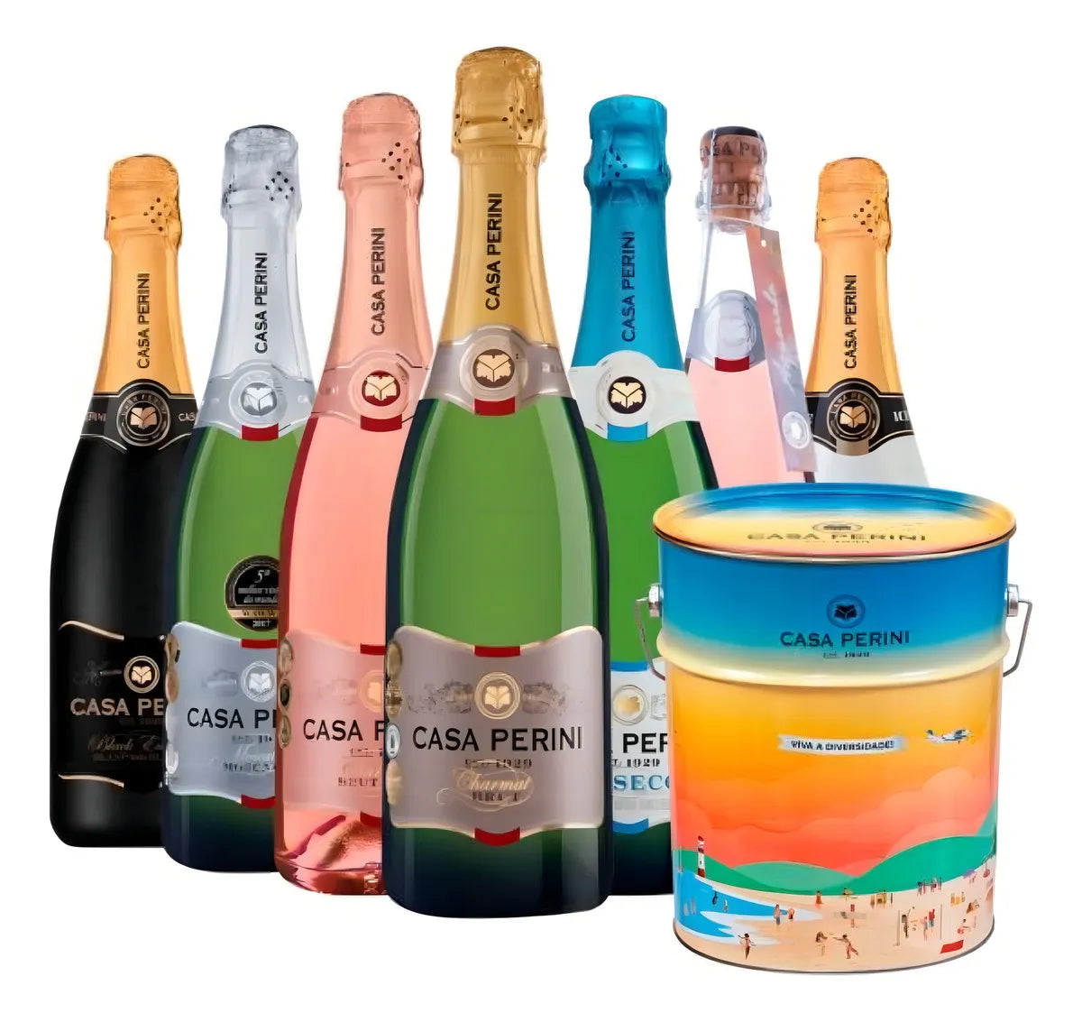 Balde Espumante Velvet Vinhos Variedades 7 Unidades 750ml
