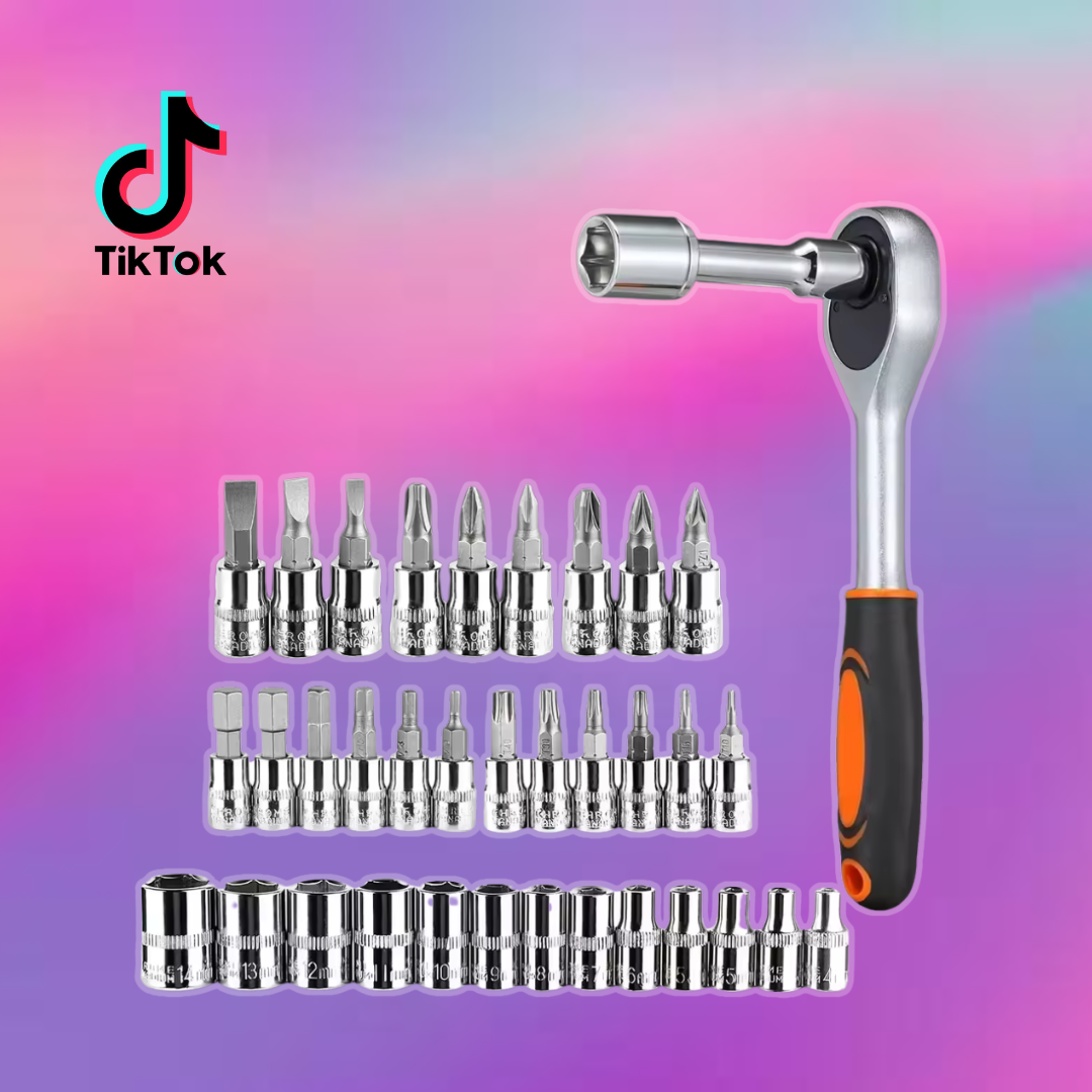 46 pçs/set kit chave de soquete catraca